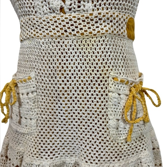 Anthropologie Made-To-Entertain Crochet Halter Apron ASO Taylor Swift - Picture 3 of 9